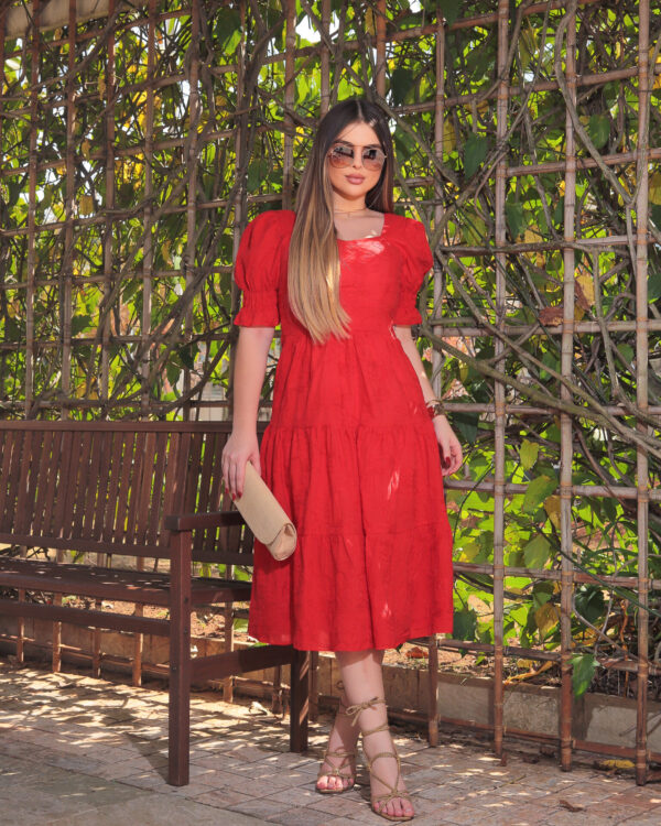Vestido Liso Vermelho - Image 6