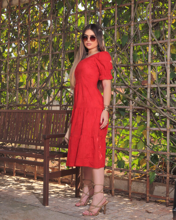 Vestido Liso Vermelho - Image 8