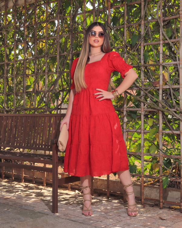 Vestido Liso Vermelho - Image 10