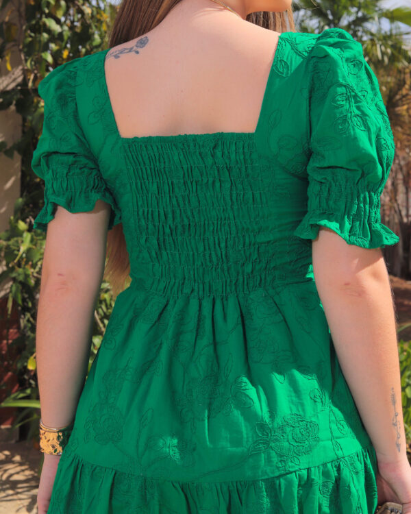 Vestido Liso Verde Escuro - Image 5