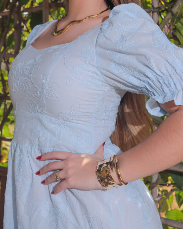 Vestido Liso Azul Claro - Image 7