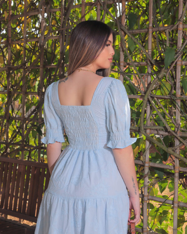 Vestido Liso Azul Claro - Image 8