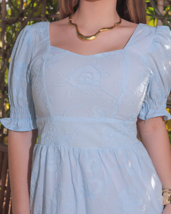 Vestido Liso Azul Claro - Image 9