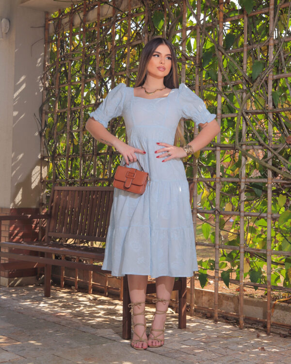 Vestido Liso Azul Claro - Image 11