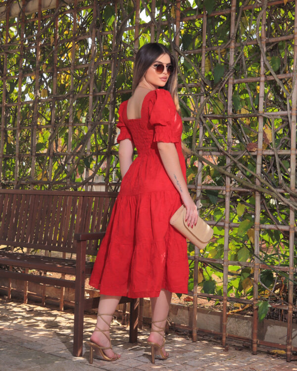 Vestido Liso Vermelho - Image 4