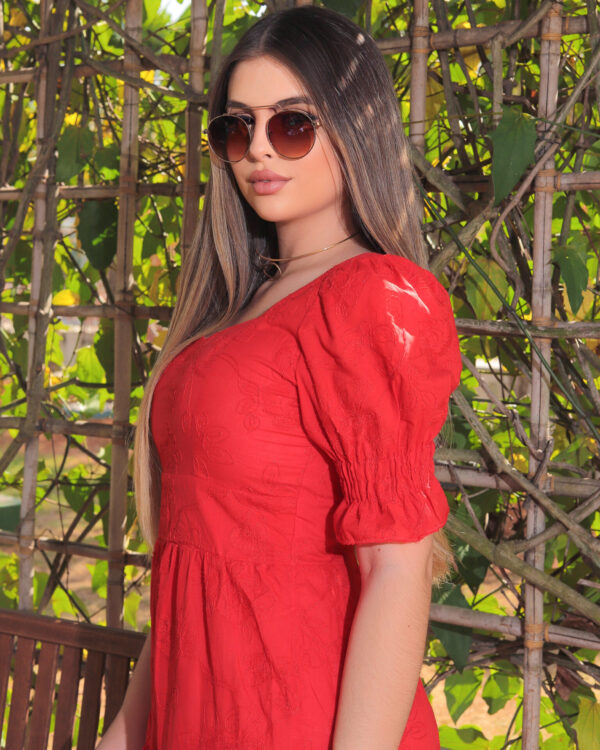 Vestido Liso Vermelho - Image 5