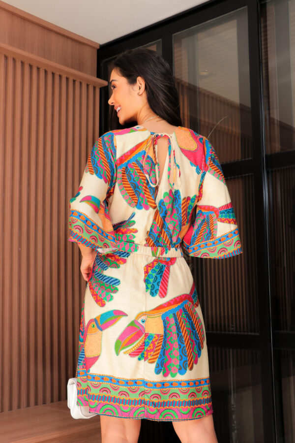 Vestido Curto Decote Bordado Inglês - Image 7