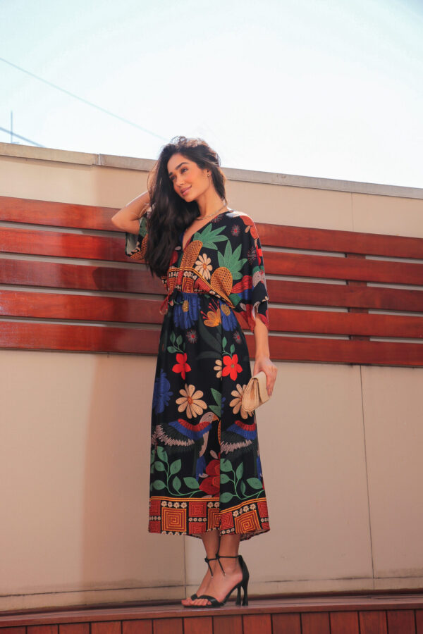 Vestido Midi Floresta Tropical - Image 3