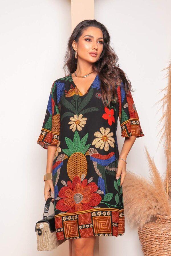 Vestido Floral Azul - Image 4