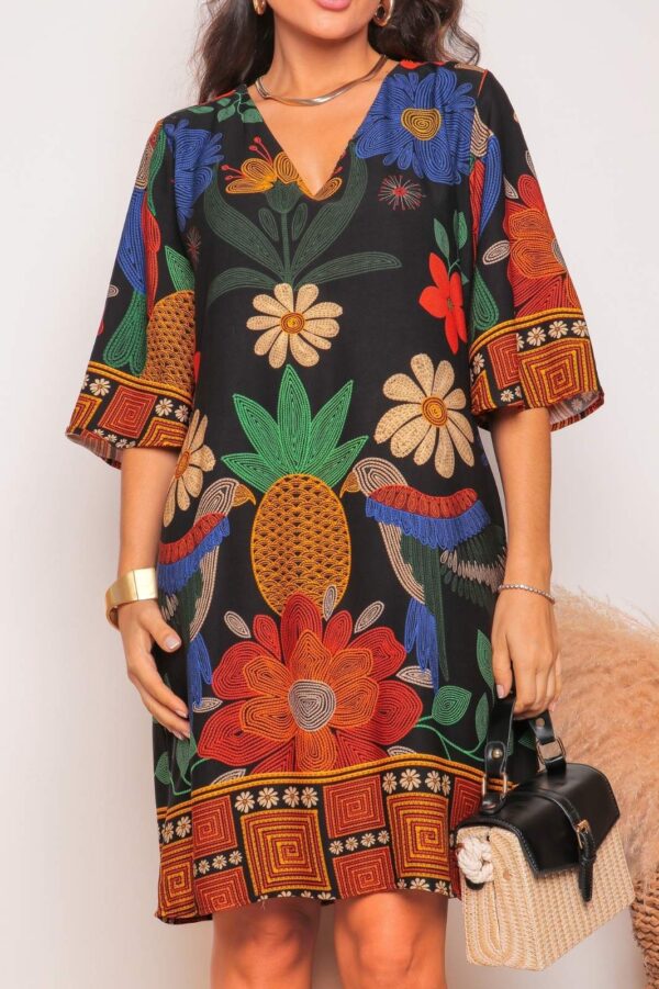 Vestido Floral Azul - Image 3