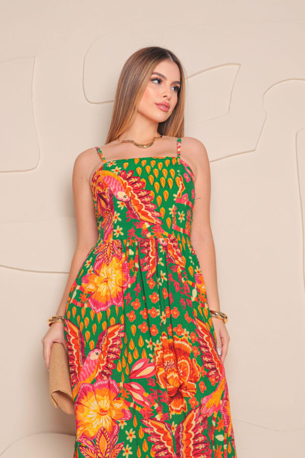 Vestido Longo Pétalas no Ar - Image 7